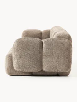 Westwing Collection Sofá modular de borreguillo bouclé Tayla (4 plazas)