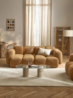 Westwing Collection Sofá modular de borreguillo bouclé Tayla (3 plazas)