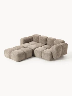 Westwing Collection Sofá modular de borreguillo bouclé con reposapiés Tayla (3 plazas)^ Sofás Rinconeras|Sofás