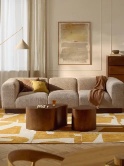 Westwing Collection Sofá modular de borreguillo bouclé Natalie (3 plazas)