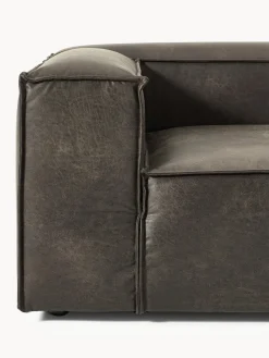 Westwing Collection Sofá modular de cuero reciclado Lennon (3 plazas)