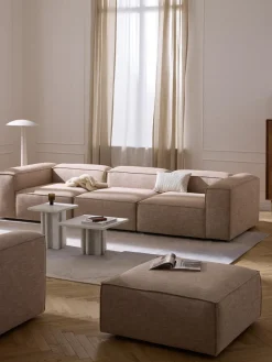 Westwing Collection Sofá modular de mezcla de lino Lennon (4 plazas)