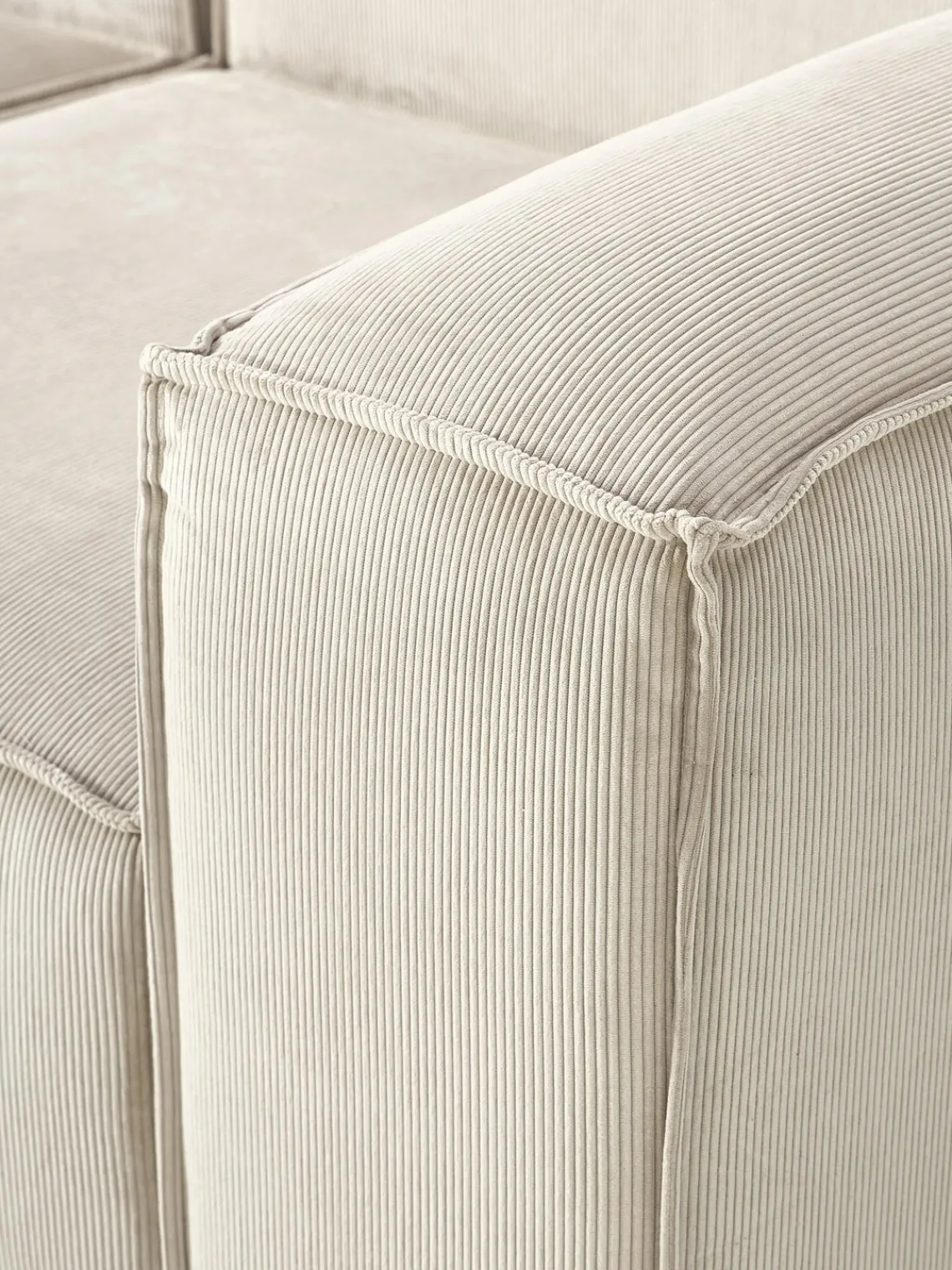 Westwing Collection Sofá modular de pana Lennon (3 plazas)