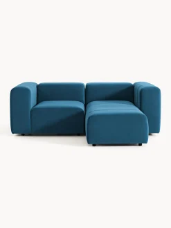 Westwing Collection Sofá modular de terciopelo con reposapiés Lena (3 plazas)^ Sofás Rinconeras|Sofás