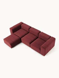 Westwing Collection Sofá modular de terciopelo con reposapiés Lena (4 plazas)^ Sofás Rinconeras|Sofás