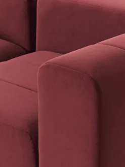 Westwing Collection Sofá modular de terciopelo con reposapiés Lena (3 plazas)^ Sofás 3 Plazas|Sofás