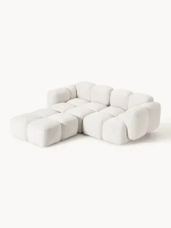 Westwing Collection Sofá modular en tejido bouclé con reposapiés Tayla (3 plazas)^ Sofás Rinconeras|Sofás