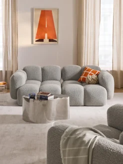 Westwing Collection Sofá modular en tejido bouclé Tayla (3 plazas)