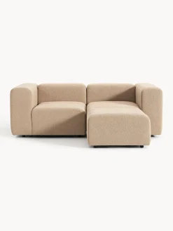 Westwing Collection Sofá modular en tejido bouclé con reposapiés izquierdo/derecho Lena (3 plazas)^ Sofás Rinconeras|Sofás