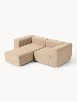 Westwing Collection Sofá modular en tejido bouclé con reposapiés izquierdo/derecho Lena (3 plazas)^ Sofás Rinconeras|Sofás