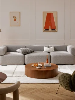 Westwing Collection Sofá modular en tejido bouclé Anton (4 plazas)