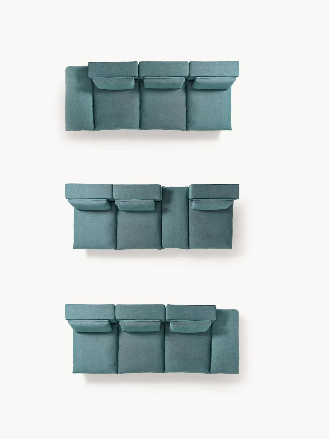 Westwing Collection Sofá modular grande con reposapiés Felix (3 plazas)^ Sofás 4 Plazas