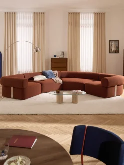 Westwing Collection Sofá modular grande en tejido bouclé Anton^ Sofás 4 Plazas