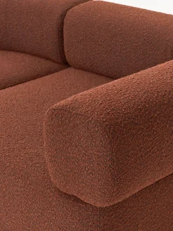 Westwing Collection Sofá modular grande en tejido bouclé con reposapiés Anton (izquierda/derecha)