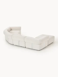 Westwing Collection Sofá modular grande en tejido bouclé con reposapiés Anton (izquierda/derecha)^ Sofás 4 Plazas