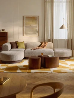 Westwing Collection Sofá rinconera de borreguillo bouclé Natalie^ Sofás Rinconeras|Sofás