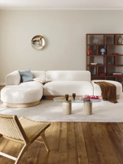 Westwing Collection Sofá rinconera de borreguillo bouclé Natalie^ Sofás Rinconeras|Sofás