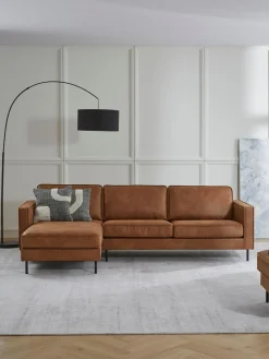 Westwing Collection Sofá rinconera de cuero reciclado Hunter^ Sofás Rinconeras|Sofás