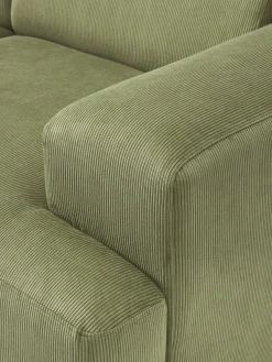 Westwing Collection Sofá rinconera de pana Melva (4 plazas)