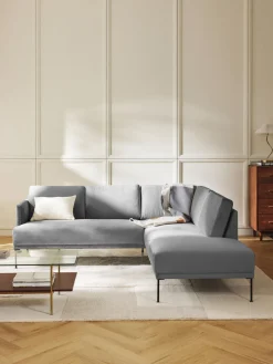 Westwing Collection Sofá rinconera de terciopelo Fluente^ Sofás Rinconeras|Sofás