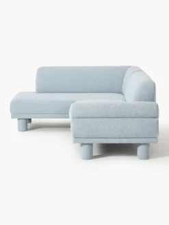 Westwing Collection Sofá rinconera en tejido bouclé Lilo