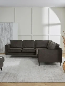 Westwing Collection Sofá rinconera grande de cuero reciclado Hunter^ Sofás Rinconeras|Sofás