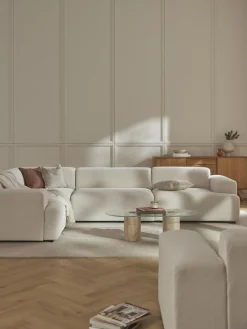 Westwing Collection Sofá rinconera grande Melva (4 plazas)