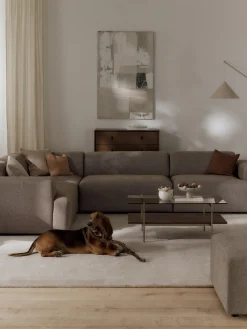 Westwing Collection Sofá rinconera grande Melva (4 plazas)