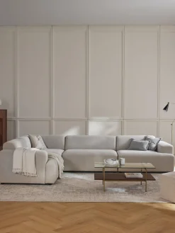 Westwing Collection Sofá rinconera grande Melva (4 plazas)