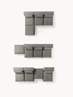 Westwing Collection Sofá rinconera grande modular con reposapiés Felix