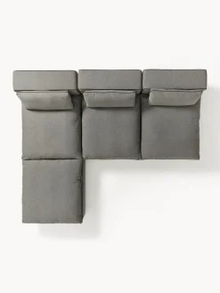 Westwing Collection Sofá rinconera grande modular con reposapiés Felix