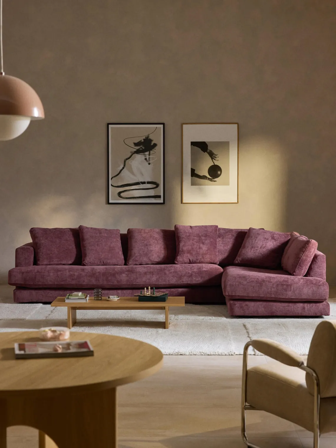 Westwing Collection Sofá rinconera grande Tribeca