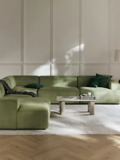 Westwing Collection Sofá rinconera longue de pana Melva^ Sofás 4 Plazas