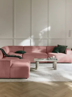 Westwing Collection Sofá rinconera longue de pana Melva^ Sofás 4 Plazas