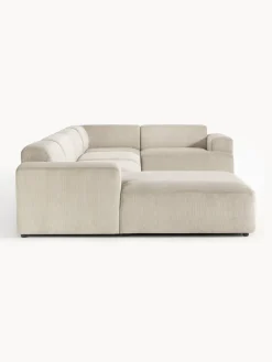 Westwing Collection Sofá rinconera longue grande de pana Melva