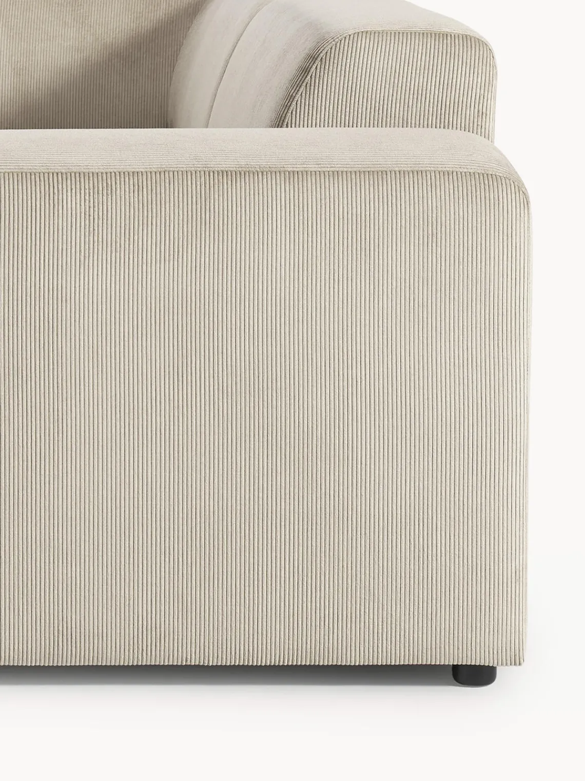 Westwing Collection Sofá rinconera longue grande de pana Melva