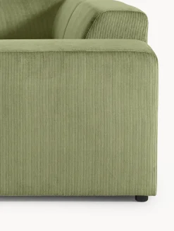 Westwing Collection Sofá rinconera longue grande de pana Melva