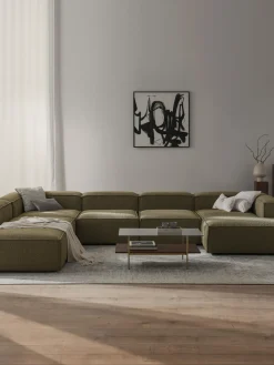 Westwing Collection Sofá rinconera longue modular en tejido bouclé Lennon