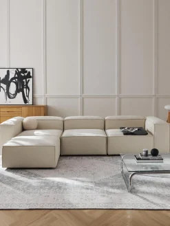 Westwing Collection Sofá rinconera modular con reposapiés izquierdo/derecho Lennon (4 plazas)^ Sofás 4 Plazas|Sofás