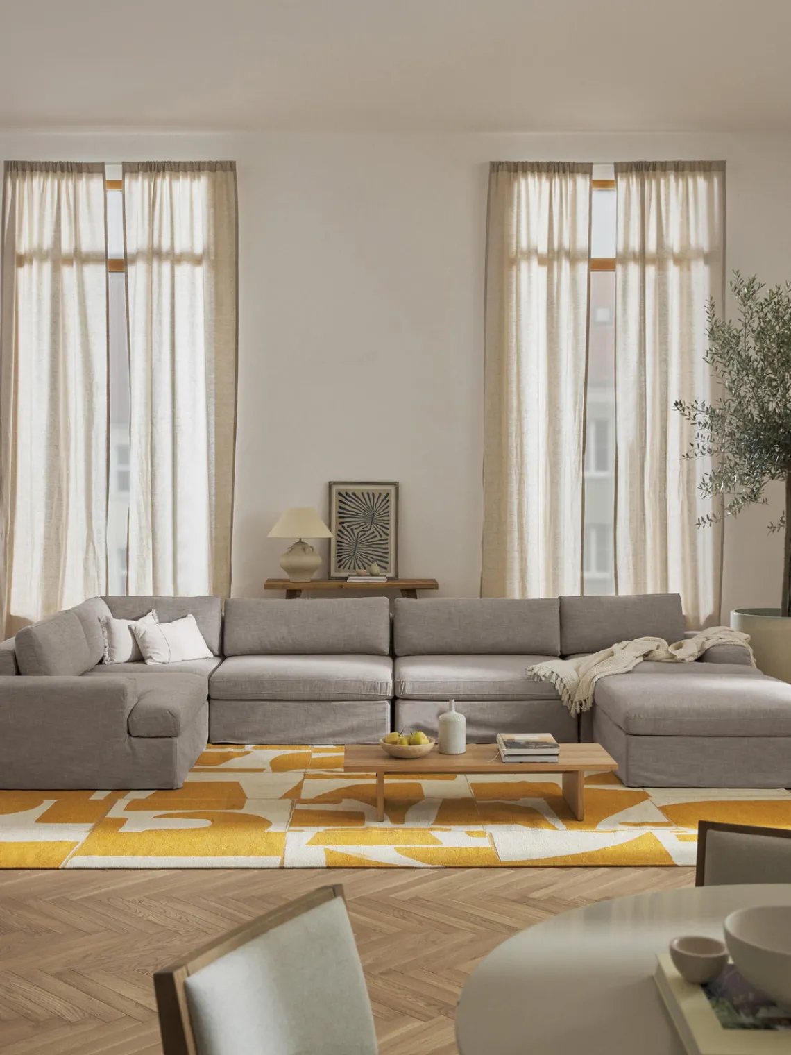 Westwing Collection Sofá rinconera modular con tapizado desenfundable Russell^ Sofás Rinconeras|Sofás