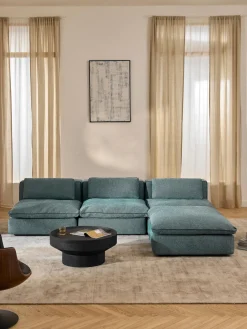 Westwing Collection Sofá rinconera modular con reposapiés izquierdo/derecho Felix