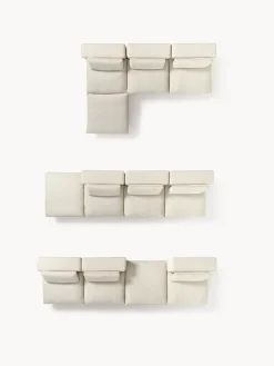 Westwing Collection Sofá rinconera modular con reposapiés izquierdo/derecho Felix