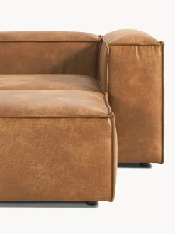 Westwing Collection Sofá rinconera modular de cuero reciclado con reposapiés izquierdo/derecho Lennon (4 plazas)^ Sofás 4 Plazas|Sofás