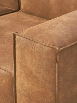 Westwing Collection Sofá rinconera modular de cuero reciclado Lennon^ Sofás