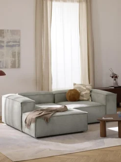 Westwing Collection Sofá rinconera modular de pana Lennon