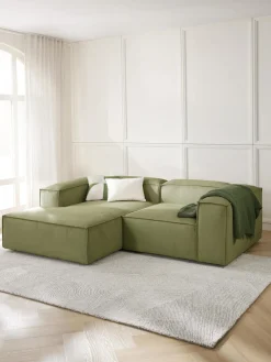 Westwing Collection Sofá rinconera modular de pana Lennon