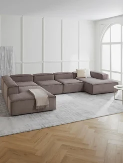 Westwing Collection Sofá rinconera modular de pana Lennon^ Sofás 4 Plazas