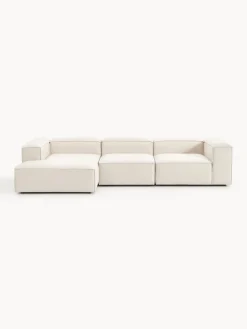 Westwing Collection Sofá rinconera modular de mezcla de lino Lennon^ Sofás