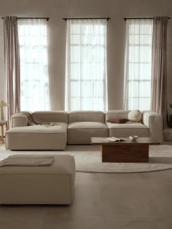 Westwing Collection Sofá rinconera modular de mezcla de lino Lennon^ Sofás