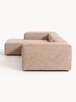 Westwing Collection Sofá rinconera modular de mezcla de lino Lennon